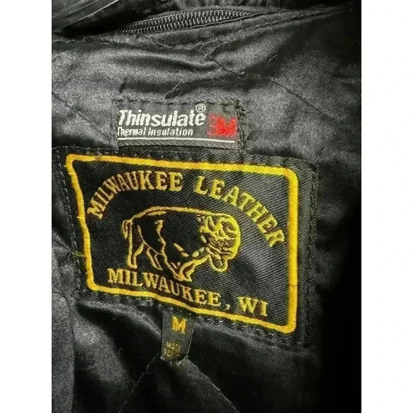 MILWAUKEE LEATHER 3M THINSULATE THERMAL ZIP OUT QUILTED LINER BLACK SIZE MEDIUM - Picture 8 of 8